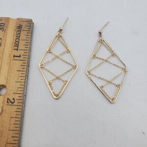 Gold Plated Sterling Silver Drop Earrings